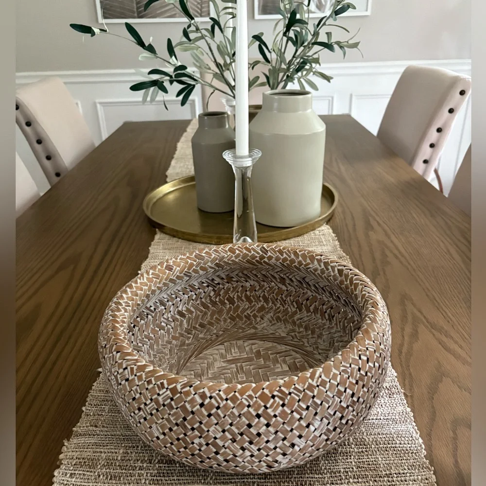 Woven Neutral Fruit Plant Basket Decor